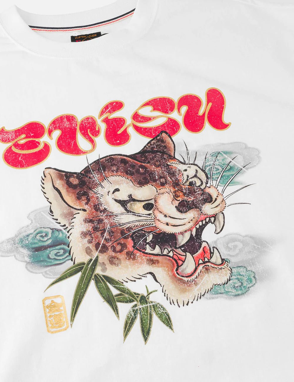 T-shirt bianca con stampa testa di leopardo - YES SHOPT-shirtEVISU2ESHTM6TS1093-XXS9983748964771