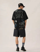T-shirt nera graffiti integrale - YES SHOPT-shirtEVISU2ESHTM6TS1098-XXS9655131776771