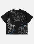 T-shirt nera graffiti integrale - YES SHOPT-shirtEVISU2ESHTM6TS1098-XXS9655131776771