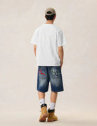 T-shirt bianca con stampa angel & aerosol - YES SHOPT-shirtEVISU2ESHTM6TS1106-XXS9709345925771