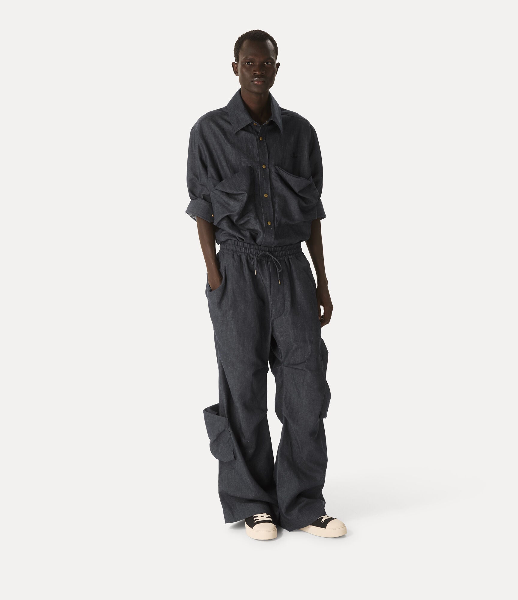 Pantalone cargo Achilles grigio scuro - YES SHOPPantaloniVIVIENNE WESTWOOD2F010020-W01D9-ACHILLES CARGO-IT 423185131776771
