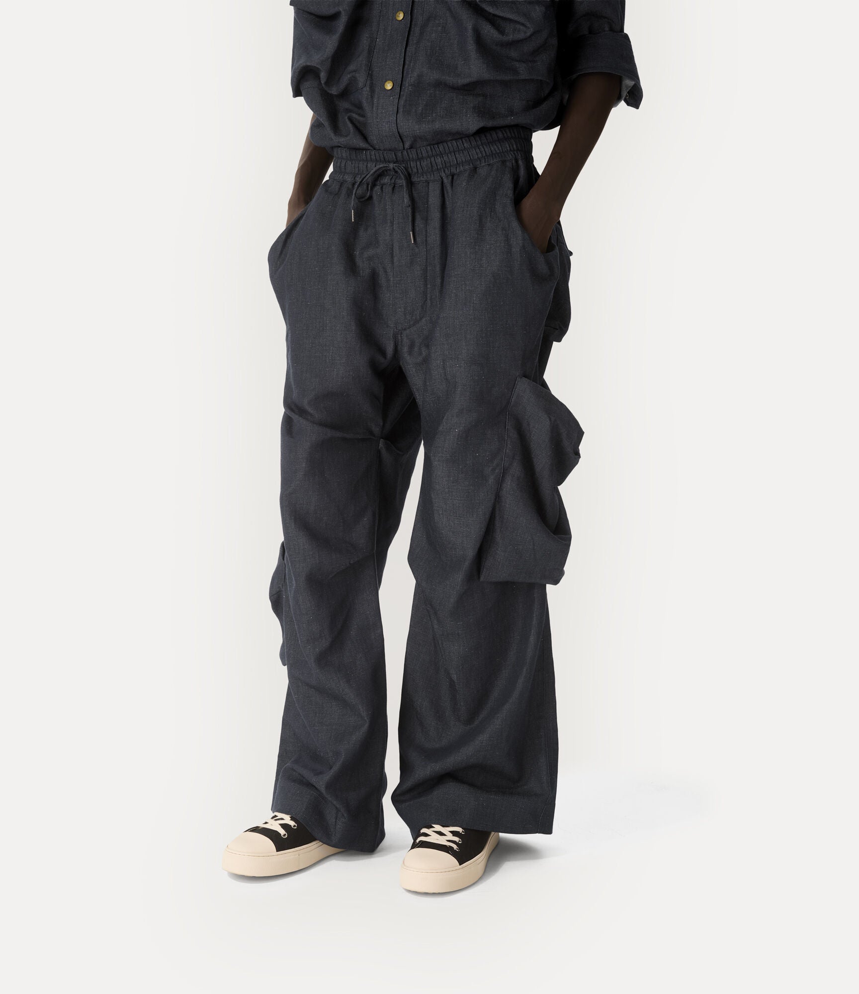Pantalone cargo Achilles grigio scuro - YES SHOPPantaloniVIVIENNE WESTWOOD2F010020-W01D9-ACHILLES CARGO-IT 423185131776771