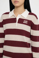 Polo Hadidy a righe bordeaux e panna - YES SHOPPoloMC2 SAINT BARTHHAD001/03923M-6