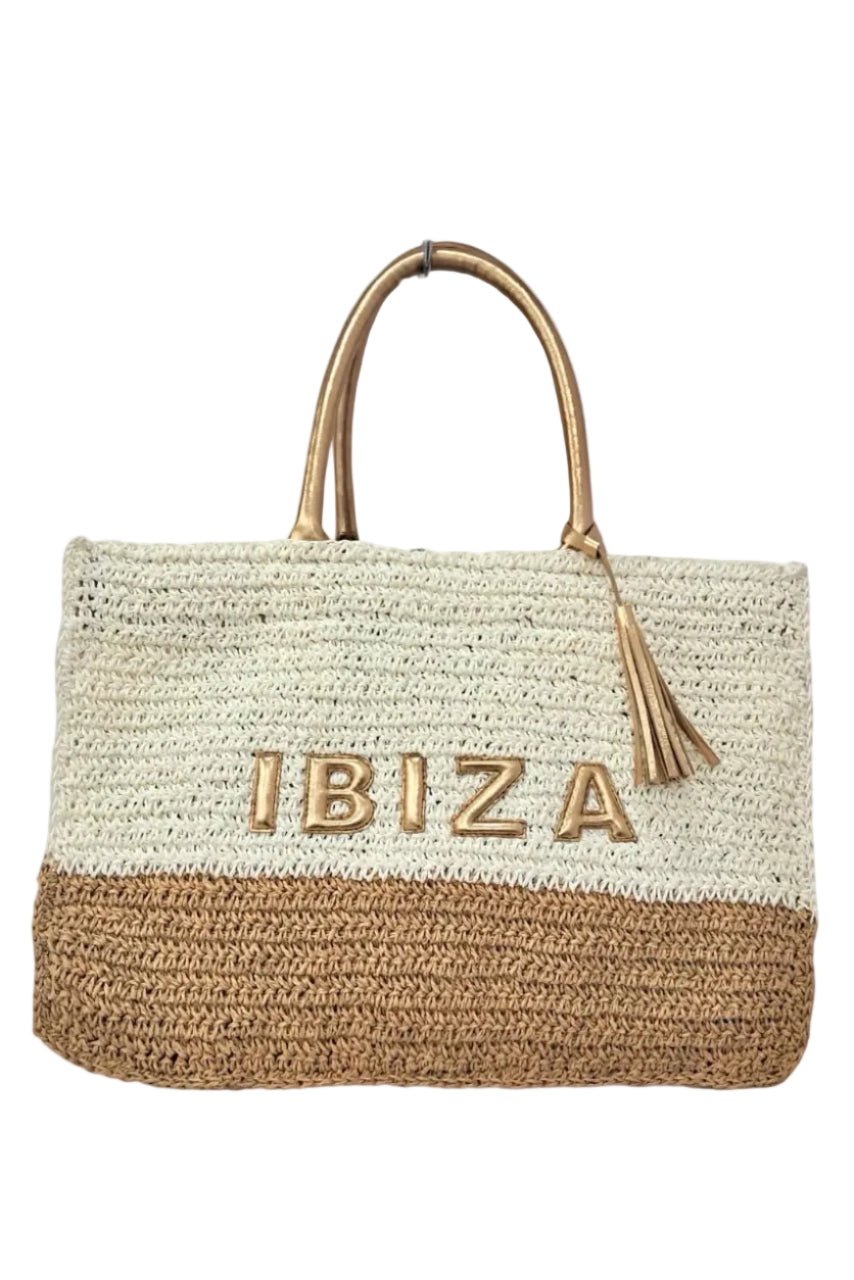 Borsa Ibiza panna con dettagli oro laminato - YES SHOPBorse a spallaDE SIENA3001-25/IBIZA-Taglia unica