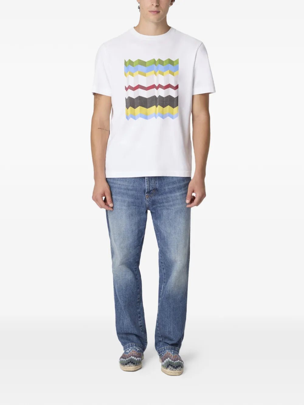 T-shirt bianca con stampa multicolor - YES SHOPT-shirtMISSONIBS26SL00BJ00Q9-XXS5411505742771