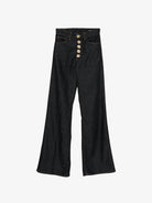 Jeans Amber in denim scuro vita alta con bottoni gioiello - YES SHOPJeansDONDUPDP619B/DD/DFH331D-W24