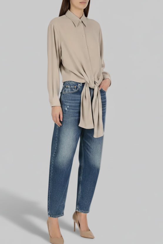 Camicia doppia vestibilità MM6 fango - YES SHOPCamicieMM6 MAISON MARGIELAS52DT0049S43455/115-IT 345174118162771