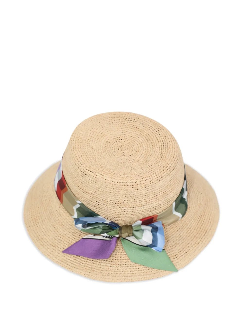 Cloche in paglia con nastro con stampa Missoni - YES SHOPCappelliMISSONICH00PWDA668-Taglia unica1046156742771