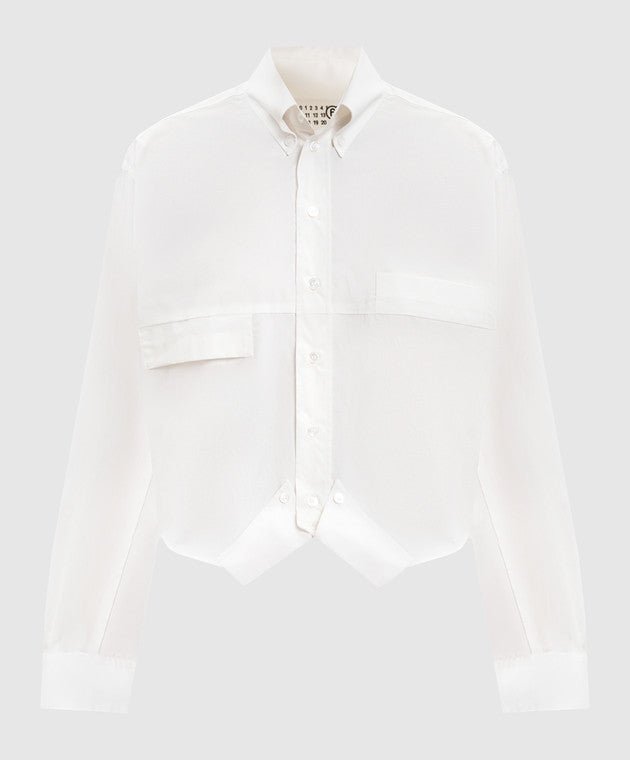 Camicia in cotone effetto speculare MM6 bianca - YES SHOPCamicieMM6 MAISON MARGIELAS52DT0058M35256/101-IT 347754118162771