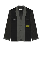 Giacca nera sartoriale bicolor con patch - YES SHOPGiaccheMM6 MAISON MARGIELASH0BN0026MTN147-IT 425362305742771