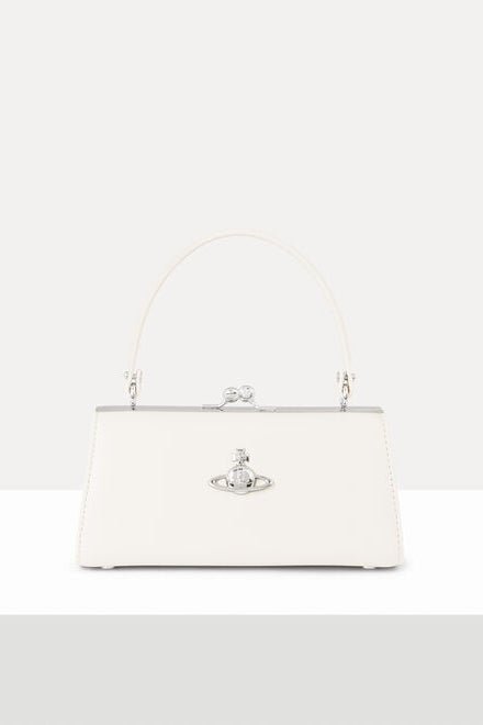 Borsa Doll XL Frame Purse in saffiano bianca - YES SHOPBorse a tracollaVIVIENNE WESTWOOD4B01000QW-S0021-Taglia unica5422503950871