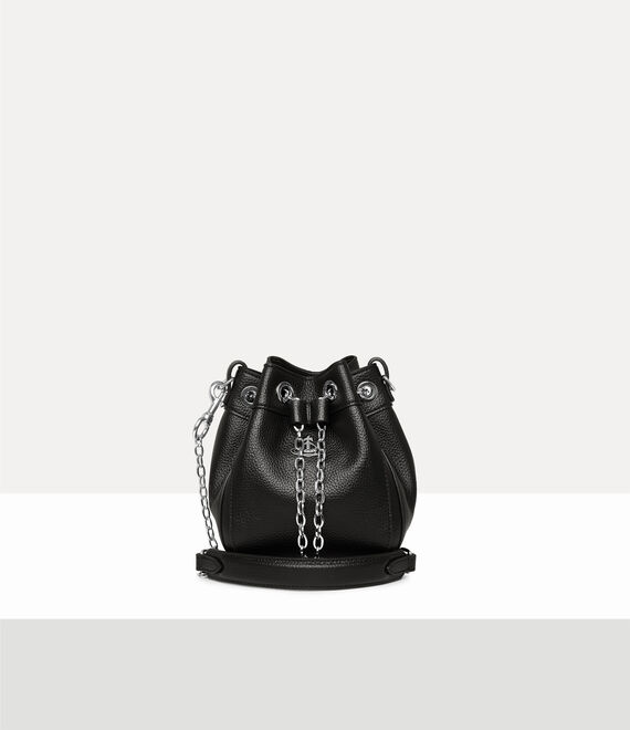 Borsa Chrissy Small Bucket in Pelle Nera
