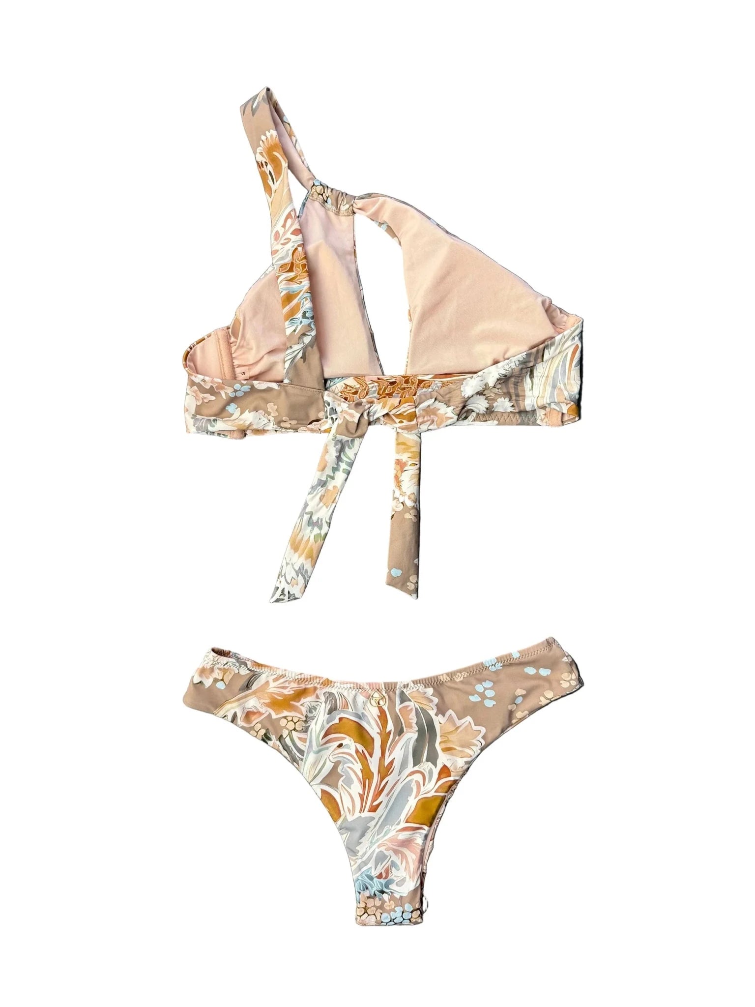 Bikini top asimmetrico e slip medio con passamaneria corda e fantasia floreale - YES SHOPCostumi da bagnoMISS BIKINIV6014S-XXS7376000943771
