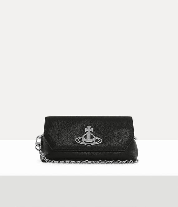 Borsa Mini Pouch Nera in Pelle - Vivienne Westwood