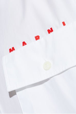 Camicia bianca con tasconi e logo - YES SHOPCamicieMARNICUMU0371P0 USCT88-IT 423708214652771