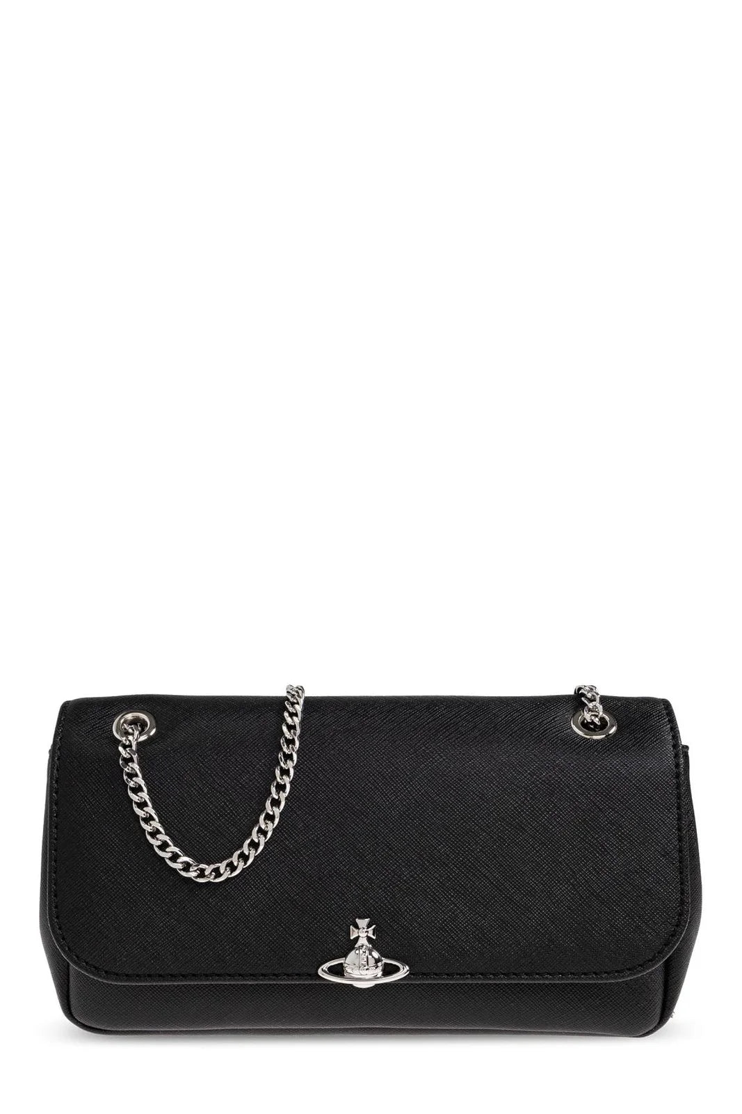 Borsa Chain Crossbody Purse in saffiano nera e argento - YES SHOPBorse crossbodyVIVIENNE WESTWOOD5C01000XW-S0021/N401-Taglia unica3798349676771