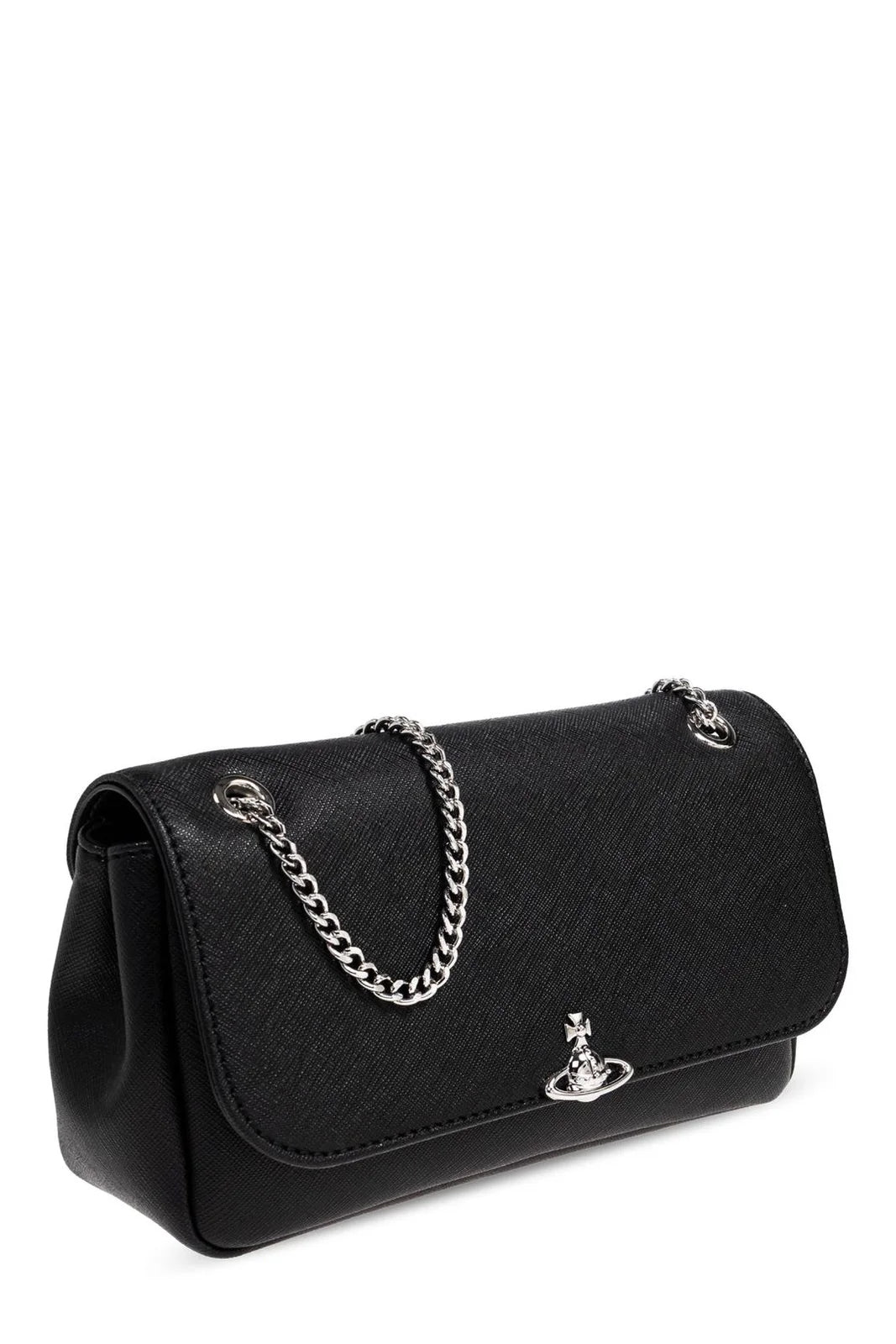 Borsa Chain Crossbody Purse in saffiano nera e argento - YES SHOPBorse crossbodyVIVIENNE WESTWOOD5C01000XW-S0021/N401-Taglia unica3798349676771