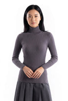 Dolcevita Nina a costine grigio - YES SHOPMaglieAKEPMGKD15141-6