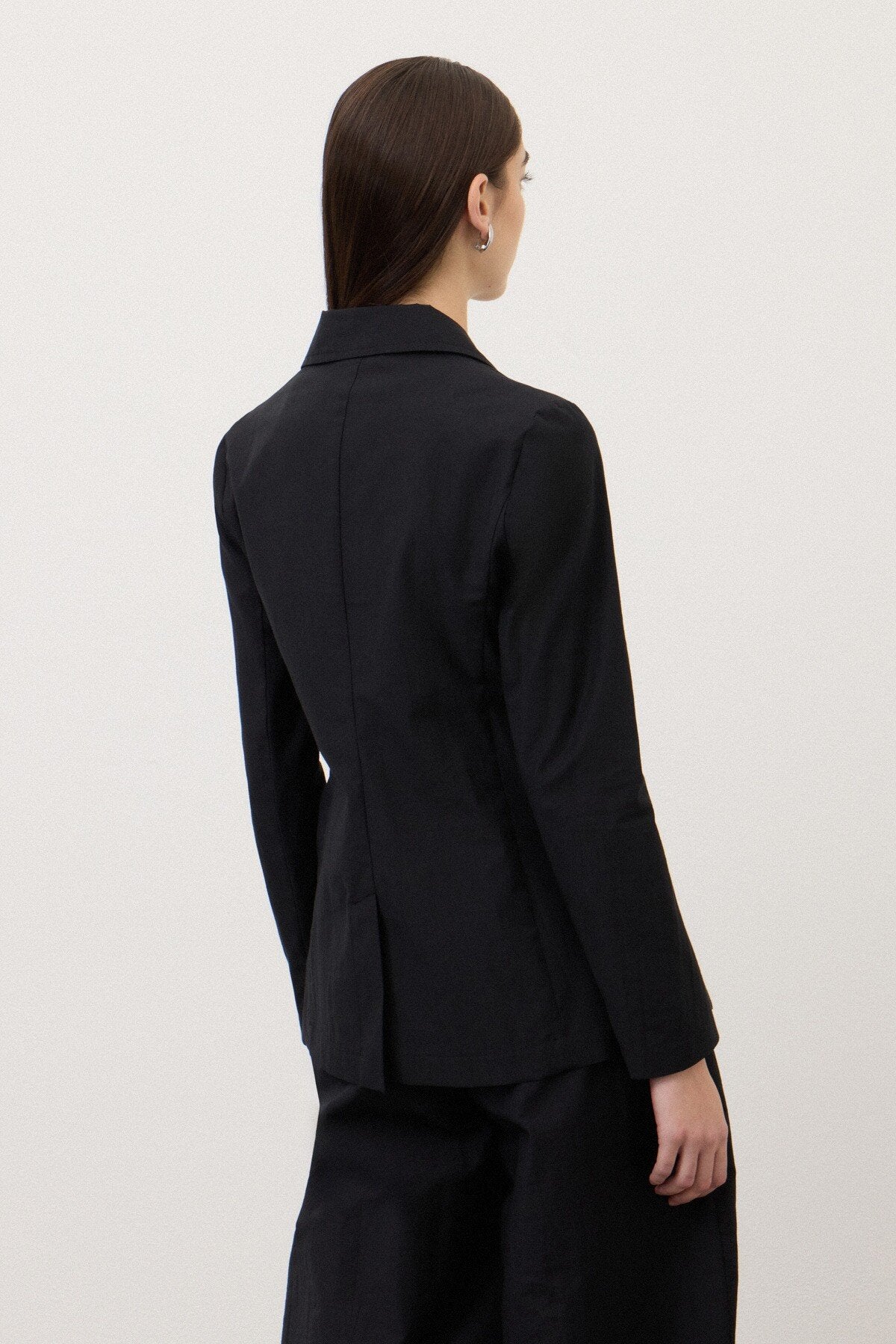 Giacca nera in lino avvitata - YES SHOPGiaccheOTTOD'AMEDG6203-IT 349530711323771