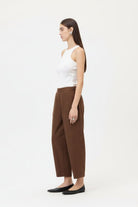 Pantalone balloon cioccolato con elastico in vita - YES SHOPPantaloniOTTOD'AMEDP0021-IT 348930711323771