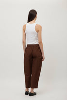 Pantalone balloon cioccolato con elastico in vita - YES SHOPPantaloniOTTOD'AMEDP0021-IT 348930711323771