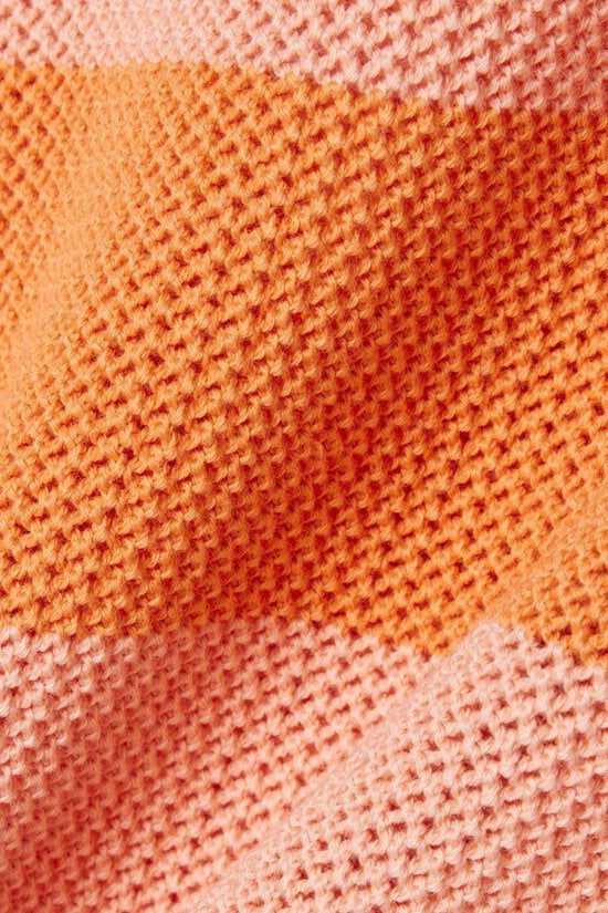 T-shirt in mesh arancio a righe rosa - YES SHOPT-shirtLACOSTEAF9859/00/4IM-IT 345355549676771