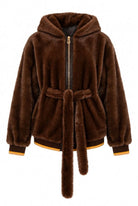 Giacca ecovisone moro con cappuccio - YES SHOPGiaccheYES LONDONECO/046-IT 38/40