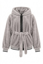 Giacca ecovisone grigia con cappuccio - YES SHOPGiaccheYES LONDONECO/046-IT 38/40