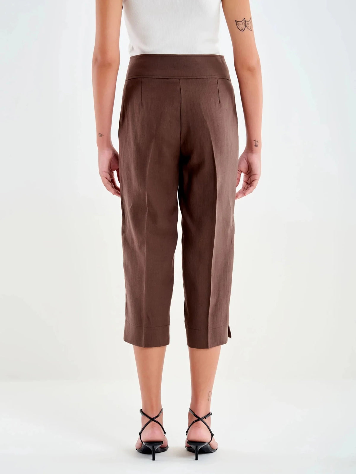 Pantalone alla caviglia testa di moro - YES SHOPPantaloniVICOLOTAB1595-03873422579871