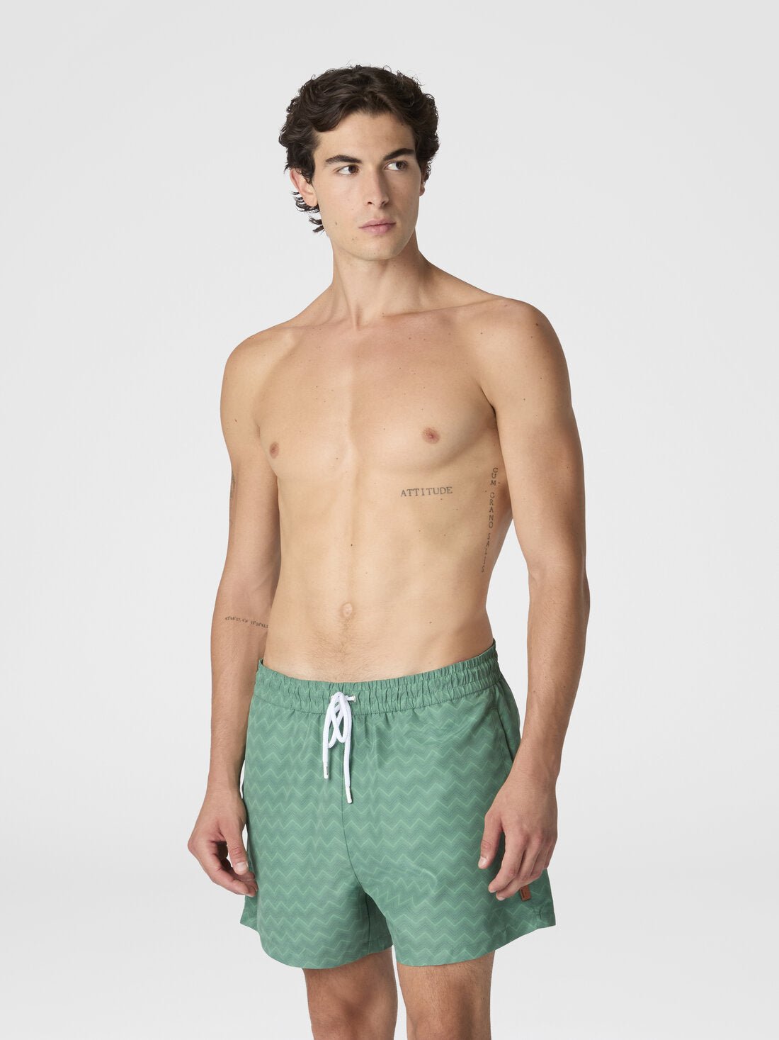 Costume da bagno verde a fantasia zig zag - YES SHOPCostumi da bagnoMISSONIBS26SP00 BW00VT-XXS1499605742771