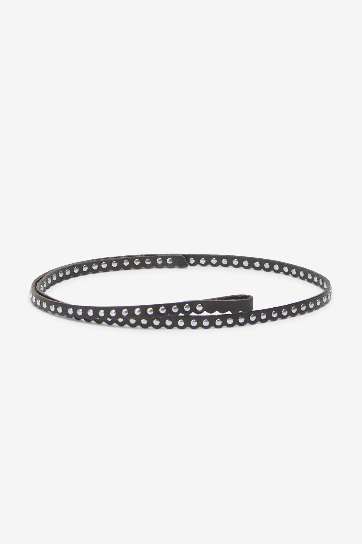 Cintura sottile in pelle moka con borchie - YES SHOPCintureOTTOD'AMEDY4645-Taglia unica6850811323771