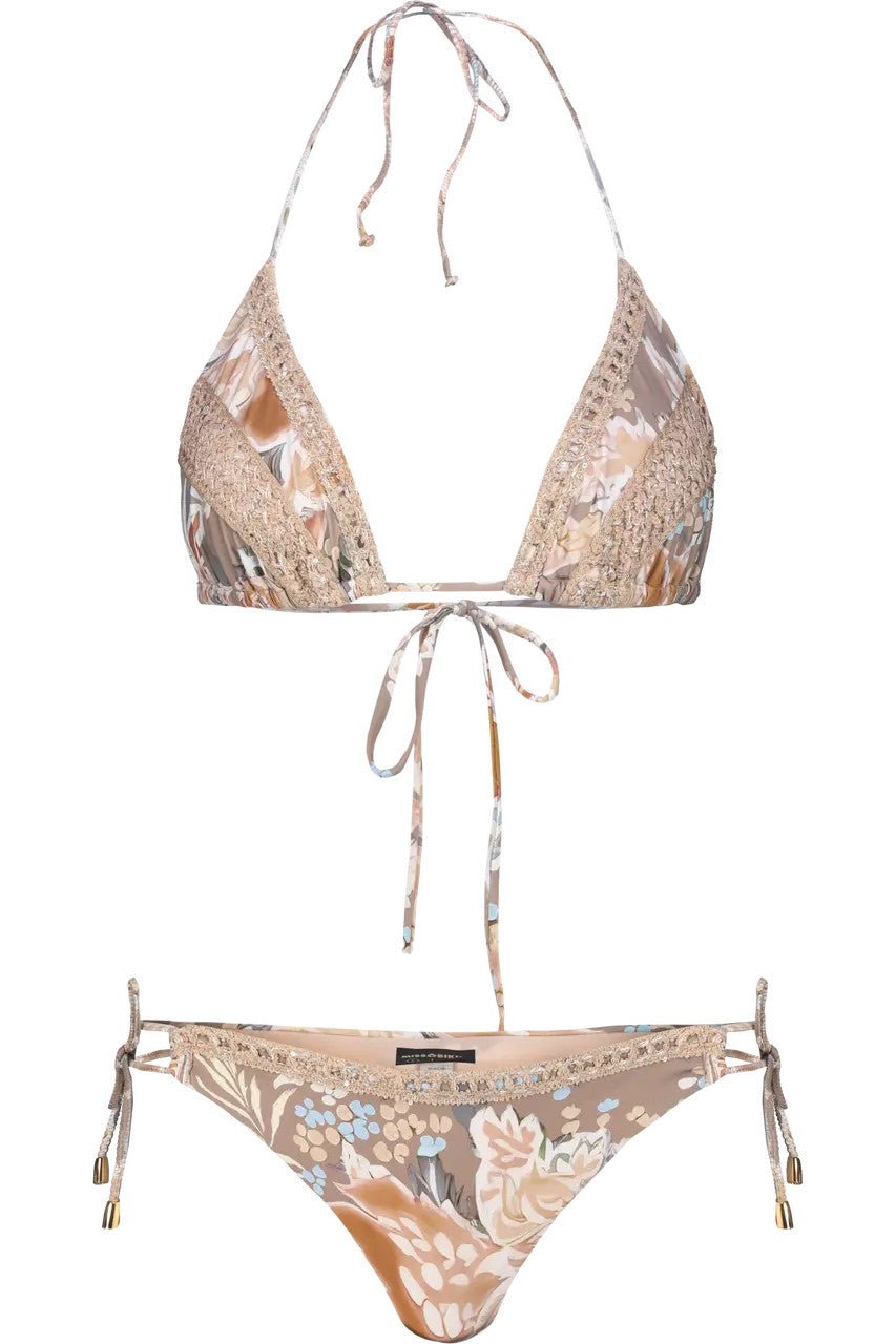 Top triangolo beige con stampa fiorata e passamaneria - YES SHOPCostumi da bagnoMISS BIKINIV6010T/ACFA-XXS5107999843771