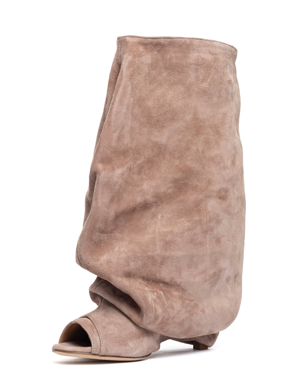 Stivale drappeggiato spuntato in suede rosa antico - YES SHOPStivalettiGISEL MOIRE'CAMY/C-IT 365498349676771