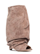 Stivale drappeggiato spuntato in suede rosa antico - YES SHOPStivalettiGISEL MOIRE'CAMY/C-IT 365498349676771