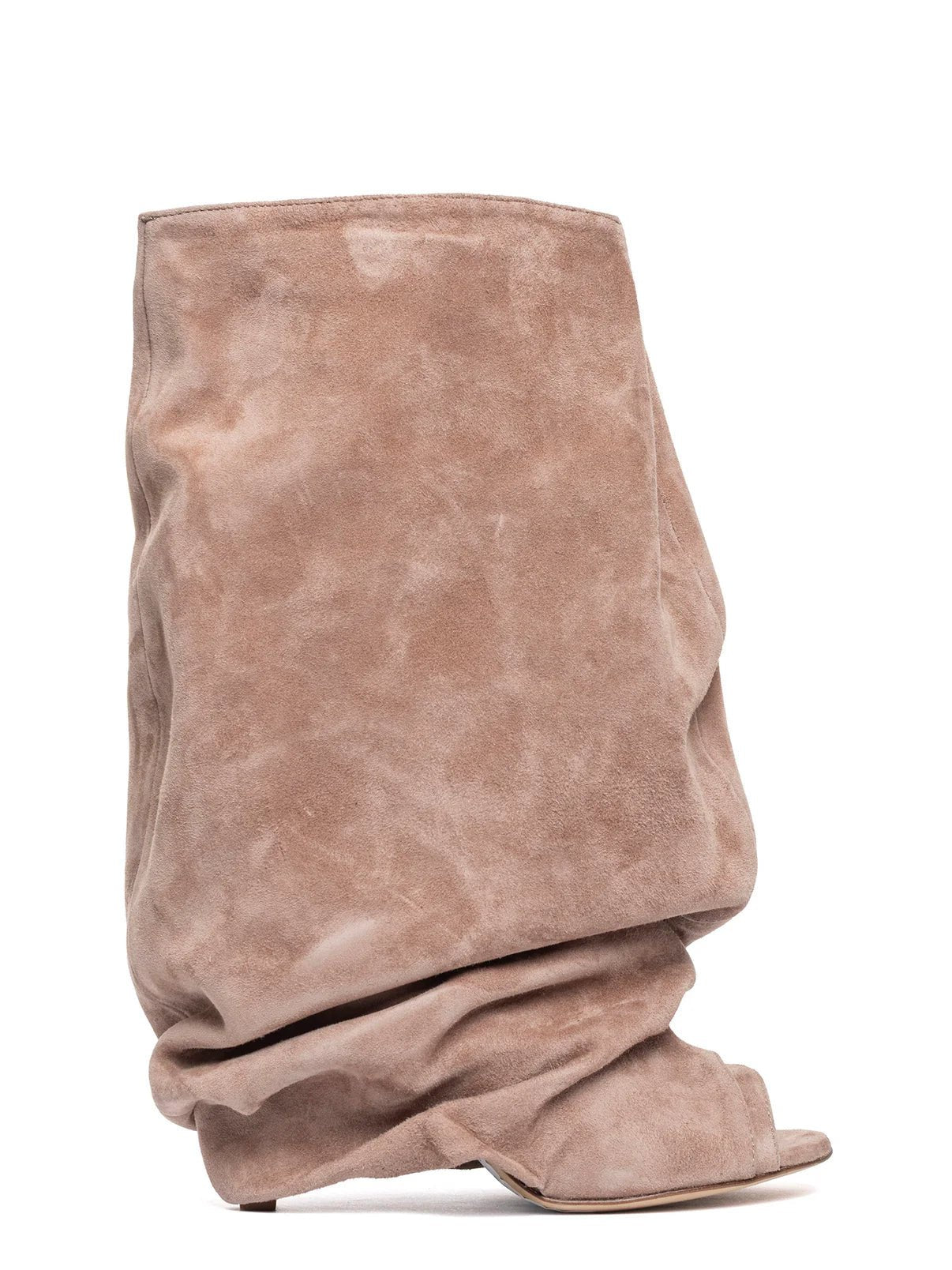 Stivale drappeggiato spuntato in suede rosa antico - YES SHOPStivalettiGISEL MOIRE'CAMY/C-IT 365498349676771