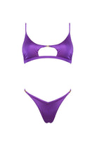 Bikini viola top a U e slip fisso sottile con loghi - YES SHOPCostumi da bagnoMATINEE'CB7029-XXS