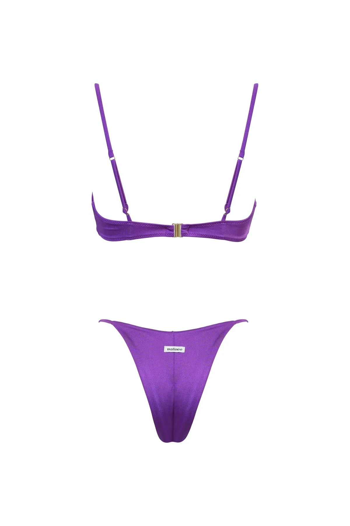 Bikini viola top a U e slip fisso sottile con loghi - YES SHOPCostumi da bagnoMATINEE'CB7029-XXS