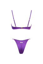 Bikini viola top a U e slip fisso sottile con loghi - YES SHOPCostumi da bagnoMATINEE'CB7029-XXS