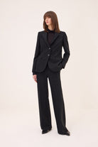 Pantalone a palazzo in lurex nero - YES SHOPPantaloniOTTOD'AMEDP0128-IT 344652799140971
