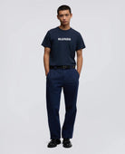 T-shirt in jersey di cotone blu "SILENZIO" - YES SHOPT-shirtASPESICNAY27A335-XXS5596776523771