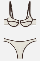 Slip Naomi brasile con profili a contrasto marrone e panna - YES SHOPCostumi da bagnoMC2 SAINT BARTHNAO0005/01600L-XXS5042675068771