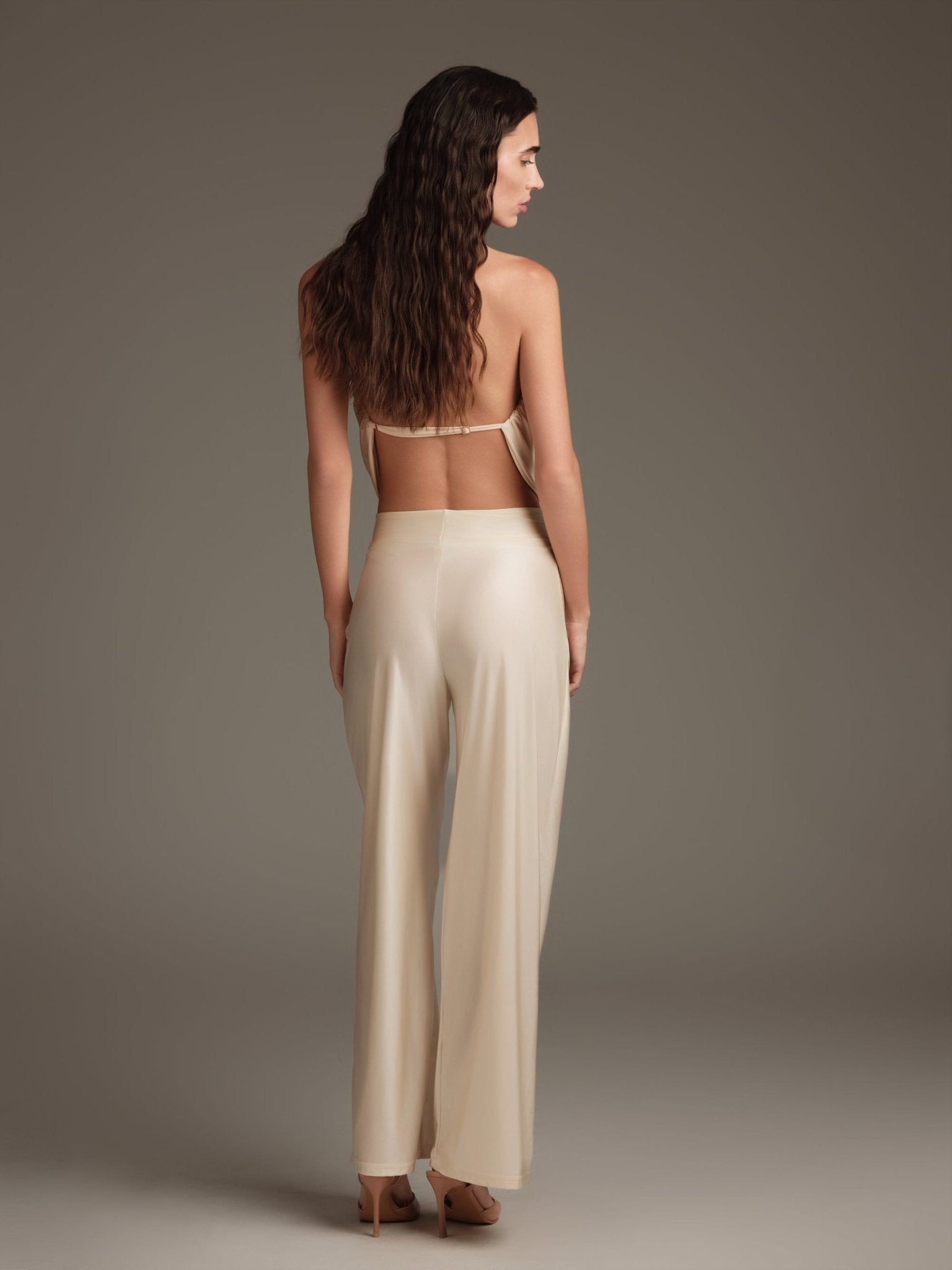 Pantalone in lycra avorio con fascia incrociata in vita - YES SHOPBeachwearCOTAZURPTC61112-XXS5082542681871