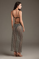 Gonna Pareo lungo in filo bianco e nero motivo zig zag - YES SHOPBeachwearCOTAZURPAC61139-XXS5303542681871