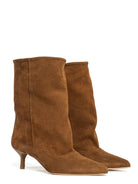 Tronchetto a cono in suede arabica - YES SHOPStivalettiGISEL MOIRE'DANA/C-IT 36
