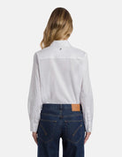 Camicia in gabardina bianca con pettorina - YES SHOPCamicieDONDUPDC462/CF0200D-IT 34