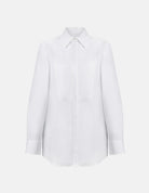 Camicia in gabardina bianca con pettorina - YES SHOPCamicieDONDUPDC462/CF0200D-IT 34