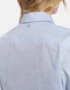 Camicia in gabardina azzurra con pettorina - YES SHOPCamicieDONDUPDC462/CF0200D-IT 34
