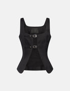 Top bustier nero con fibbie - YES SHOPTopDONDUPDC479/DD/WS0117D/999-IT 347082454503771