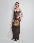 Abito Milva in tulle fantasia maculato marrone - YES SHOPBeachwearMATINEE'DM7014-XXS