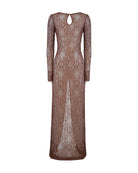 Abito lungo Alicia in merletto marrone - YES SHOPBeachwearMATINEE'DM7020-XXS